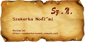 Szekerka Noémi névjegykártya