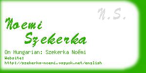 noemi szekerka business card