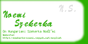 noemi szekerka business card